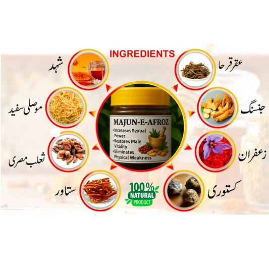 Majun-e-Afroz | 100ml – Herbal Remedy for Men’s Strength, Memory & Digestion